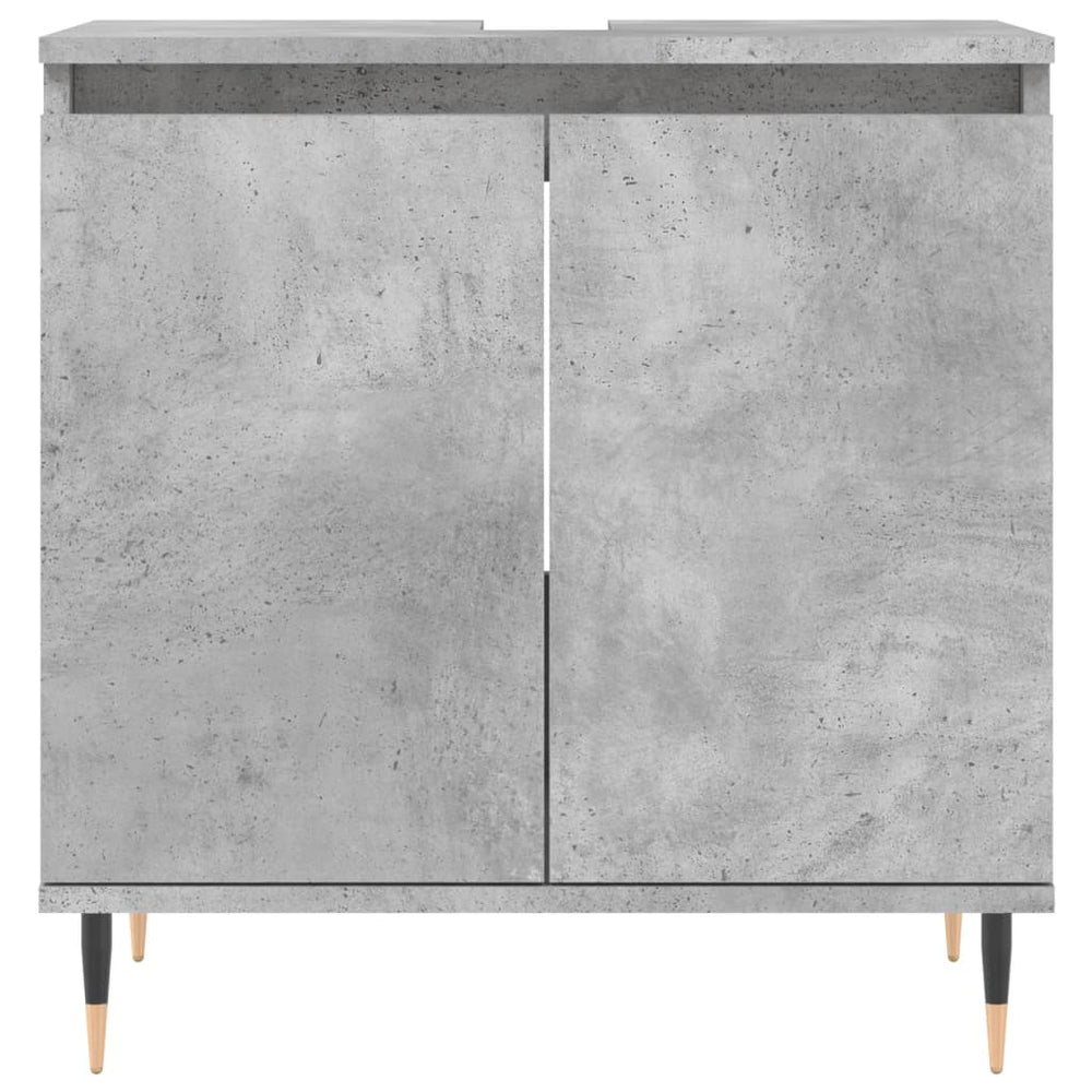 Badkamerkast 58x33x60 cm bewerkt hout betongrijs MeubelReus