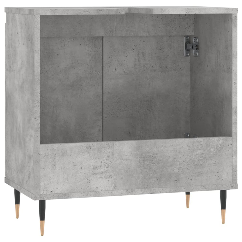 Badkamerkast 58x33x60 cm bewerkt hout betongrijs MeubelReus