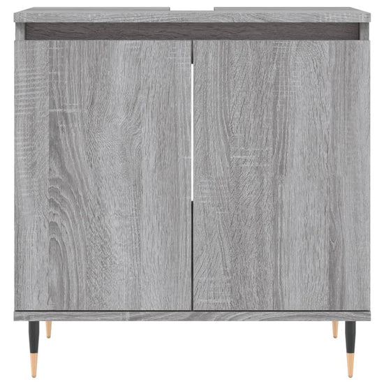 Badkamerkast 58x33x60 cm bewerkt hout grijs sonoma eikenkleurig MeubelReus