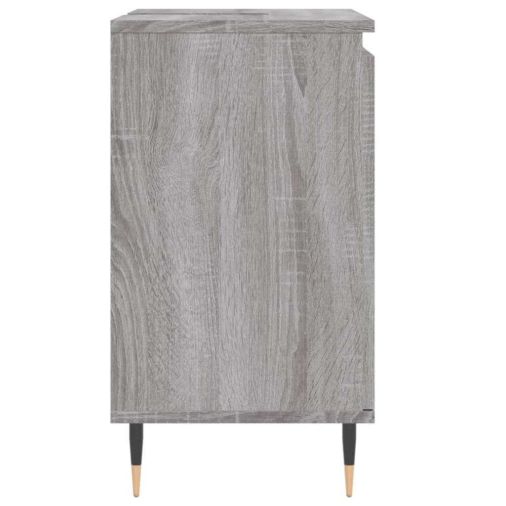 Badkamerkast 58x33x60 cm bewerkt hout grijs sonoma eikenkleurig MeubelReus