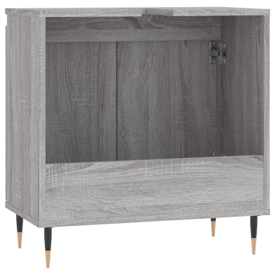 Badkamerkast 58x33x60 cm bewerkt hout grijs sonoma eikenkleurig MeubelReus