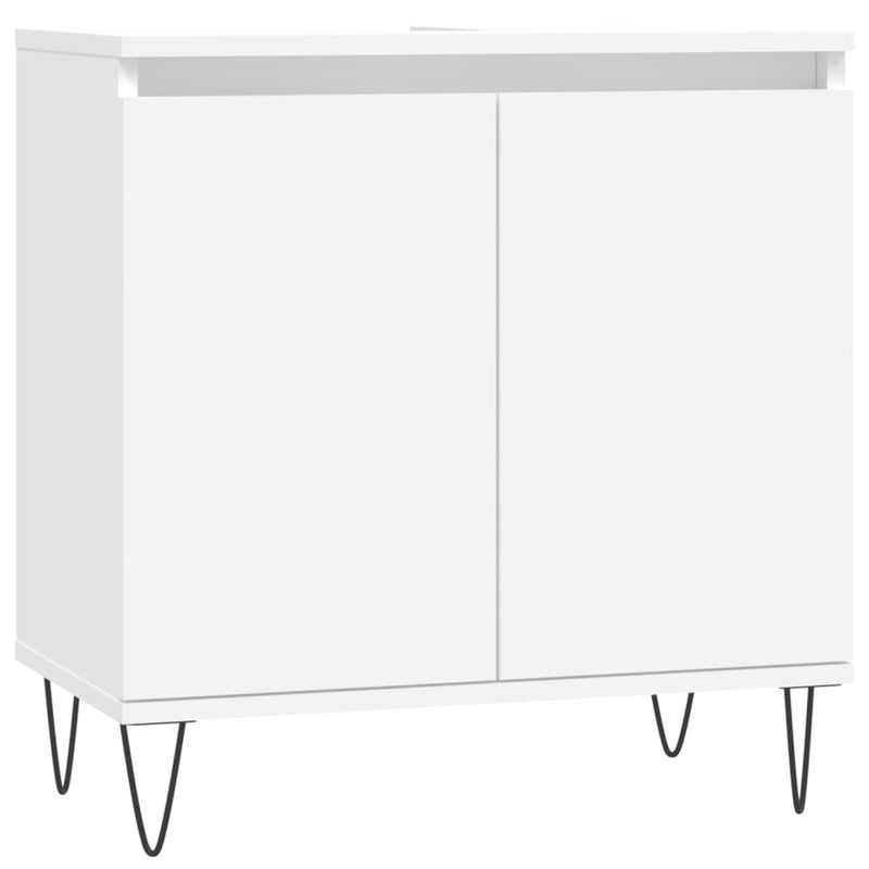 Badkamerkast 58x33x60 cm bewerkt hout wit MeubelReus