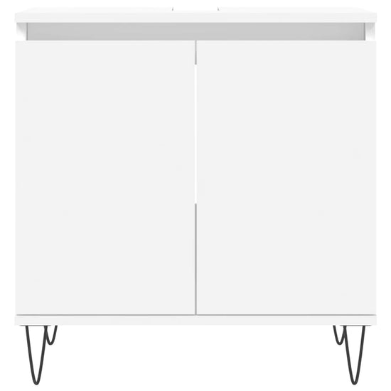 Badkamerkast 58x33x60 cm bewerkt hout wit MeubelReus