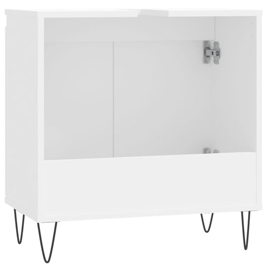 Badkamerkast 58x33x60 cm bewerkt hout wit MeubelReus