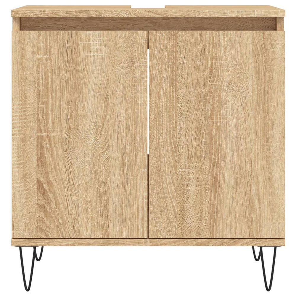 Badkamerkast 58x33x60 cm bewerkt hout sonoma eikenkleurig MeubelReus