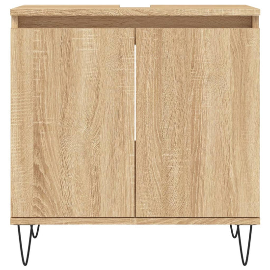 Badkamerkast 58x33x60 cm bewerkt hout sonoma eikenkleurig MeubelReus