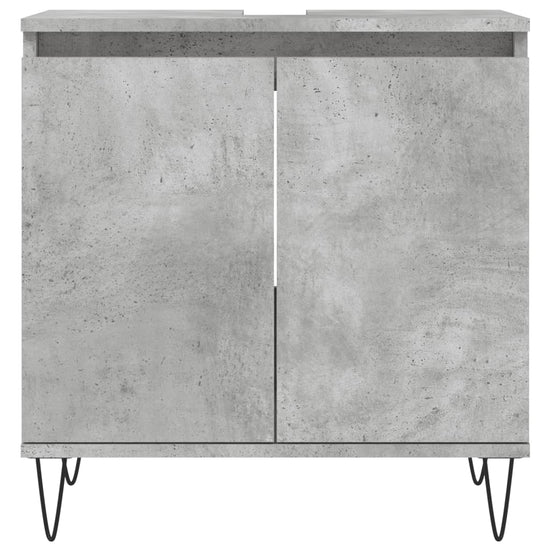 Badkamerkast 58x33x60 cm bewerkt hout betongrijs MeubelReus