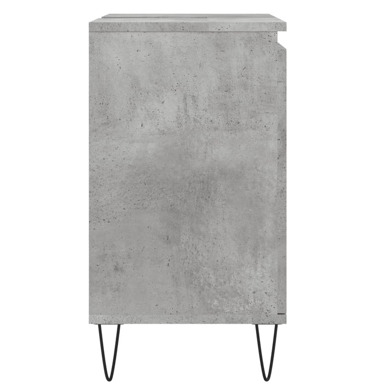 Badkamerkast 58x33x60 cm bewerkt hout betongrijs MeubelReus