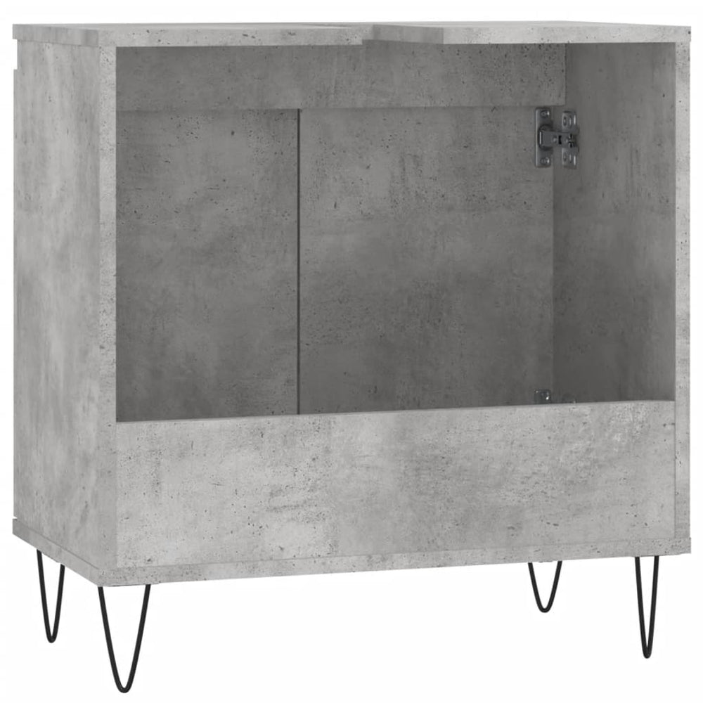 Badkamerkast 58x33x60 cm bewerkt hout betongrijs MeubelReus