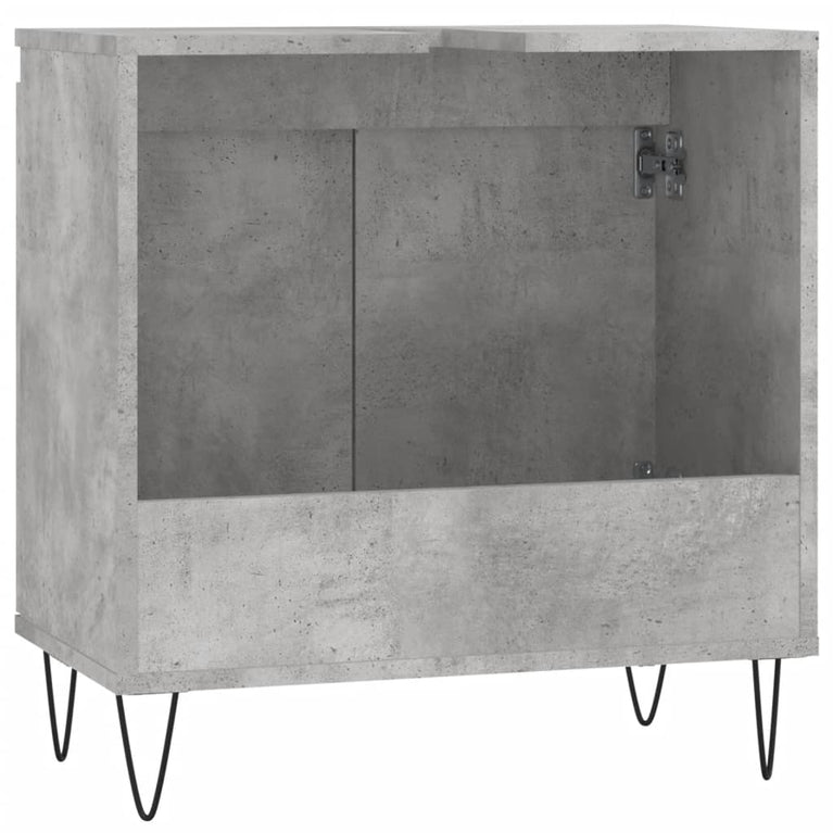 Badkamerkast 58x33x60 cm bewerkt hout betongrijs MeubelReus