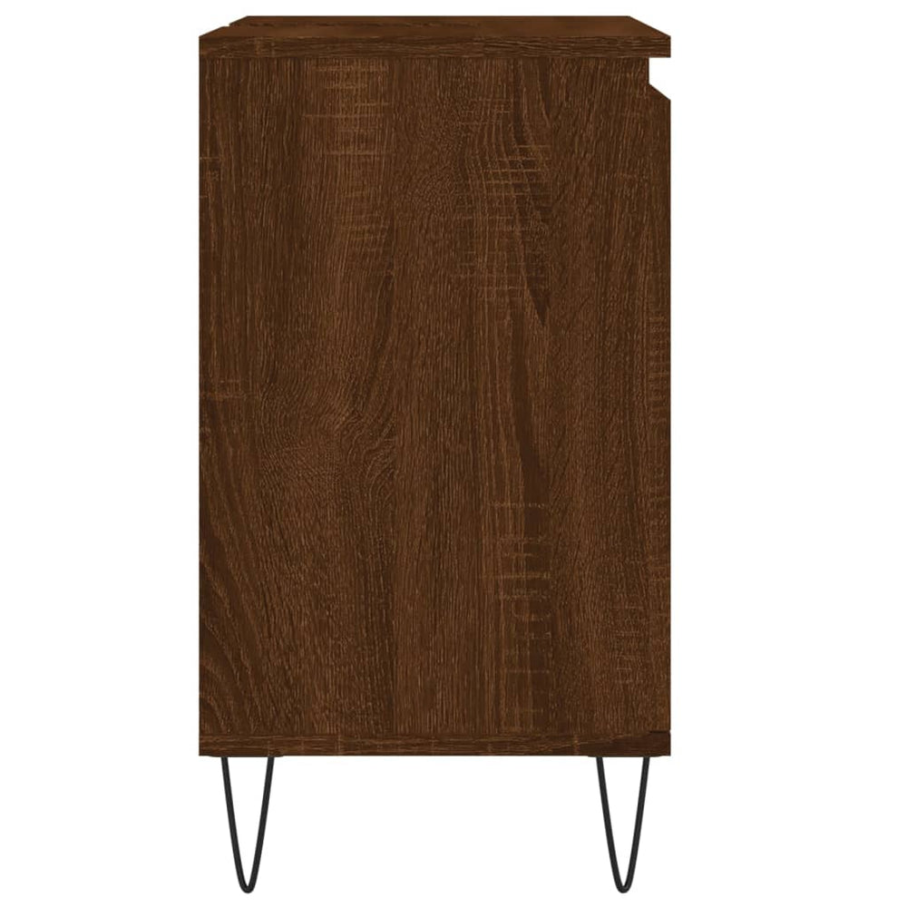 Badkamerkast 58x33x60 cm bewerkt hout bruin eikenkleur MeubelReus