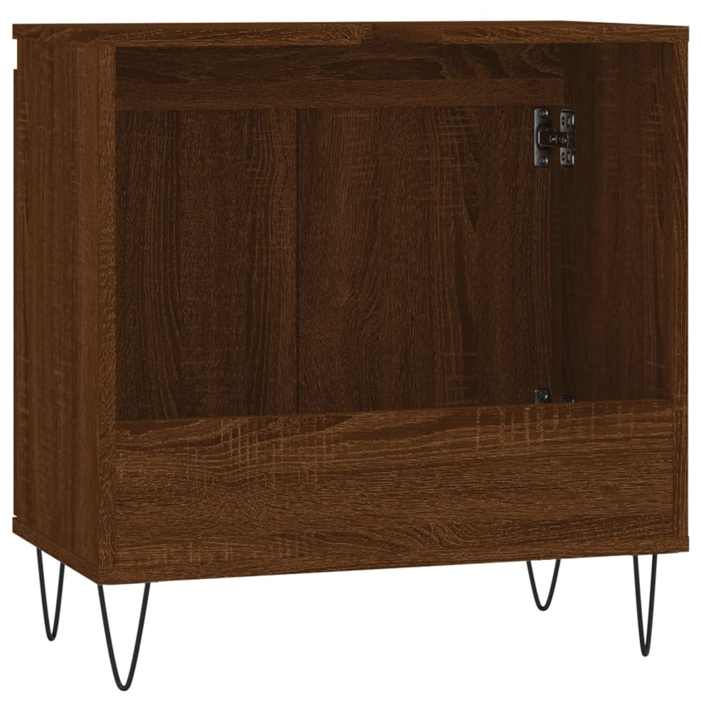 Badkamerkast 58x33x60 cm bewerkt hout bruin eikenkleur MeubelReus