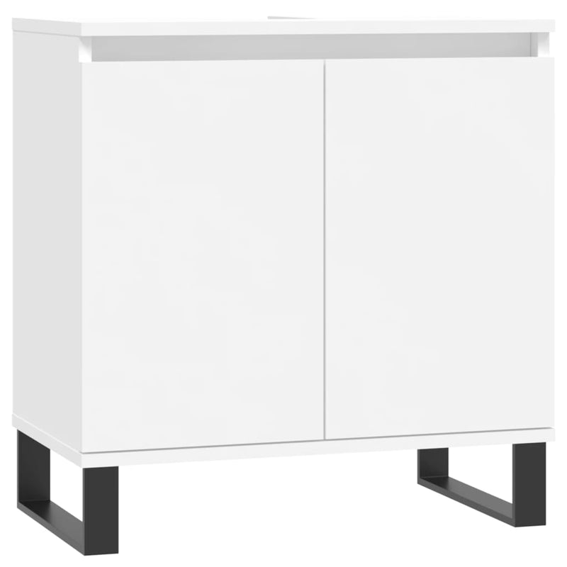 Badkamerkast 58x33x60 cm bewerkt hout wit MeubelReus