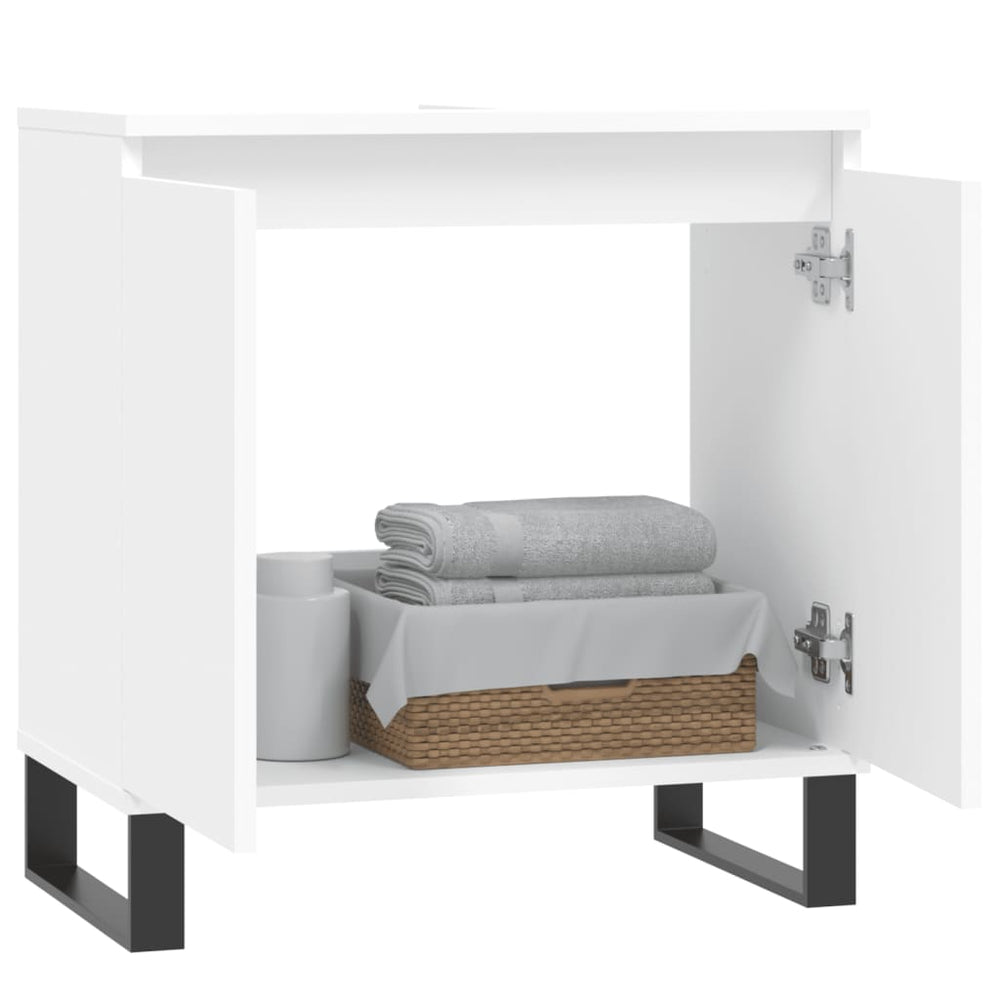 Badkamerkast 58x33x60 cm bewerkt hout wit MeubelReus