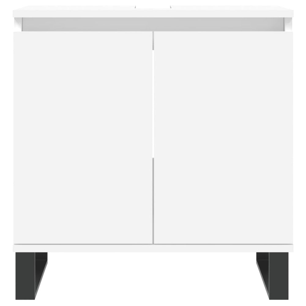 Badkamerkast 58x33x60 cm bewerkt hout wit MeubelReus