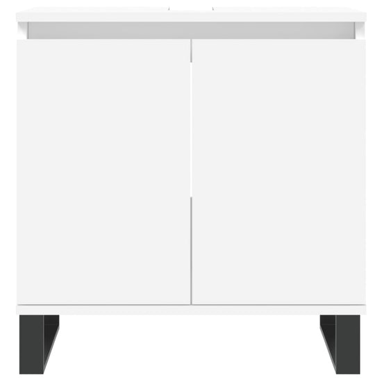 Badkamerkast 58x33x60 cm bewerkt hout wit MeubelReus