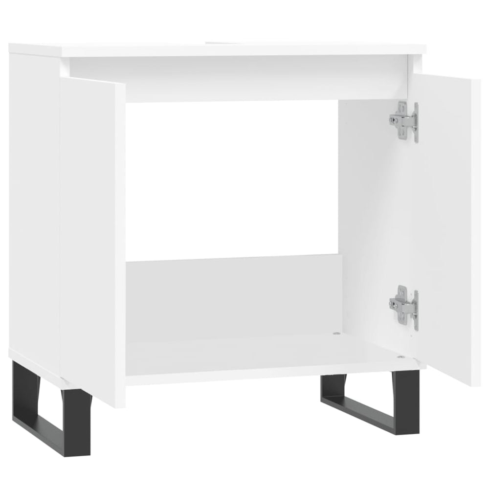 Badkamerkast 58x33x60 cm bewerkt hout wit MeubelReus