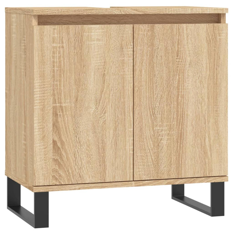 Badkamerkast 58x33x60 cm bewerkt hout sonoma eikenkleurig MeubelReus