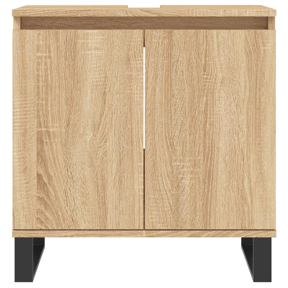 Badkamerkast 58x33x60 cm bewerkt hout sonoma eikenkleurig MeubelReus