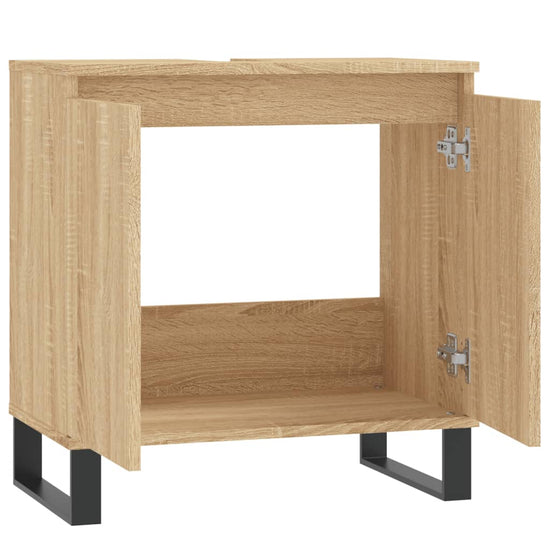 Badkamerkast 58x33x60 cm bewerkt hout sonoma eikenkleurig MeubelReus