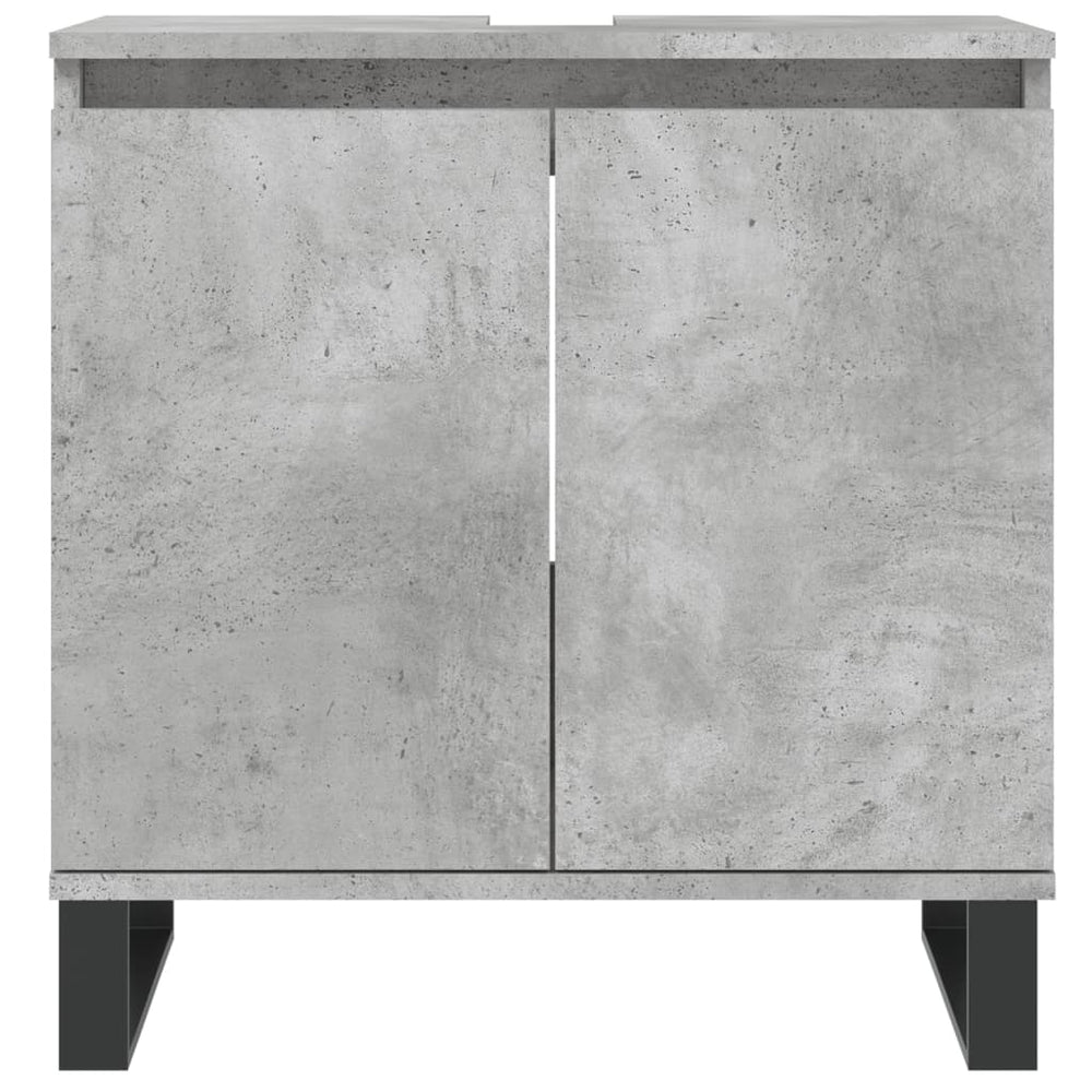 Badkamerkast 58x33x60 cm bewerkt hout betongrijs MeubelReus