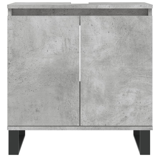 Badkamerkast 58x33x60 cm bewerkt hout betongrijs MeubelReus