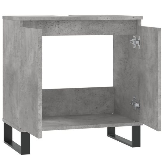 Badkamerkast 58x33x60 cm bewerkt hout betongrijs MeubelReus