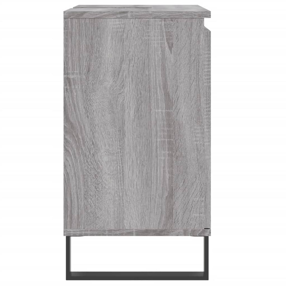 Badkamerkast 58x33x60 cm bewerkt hout grijs sonoma eikenkleurig MeubelReus
