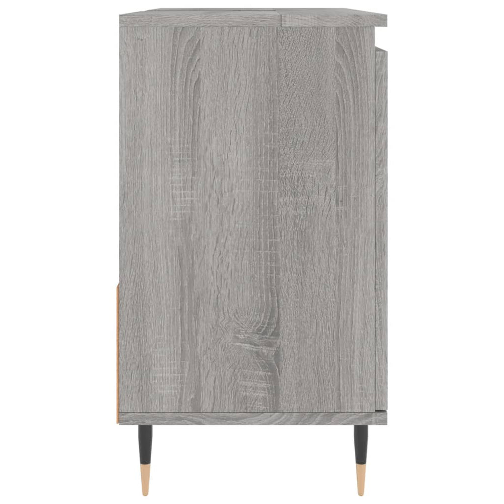 Badkamerkast 65x33x60 cm bewerkt hout grijs sonoma eikenkleurig MeubelReus