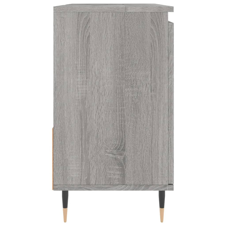 Badkamerkast 65x33x60 cm bewerkt hout grijs sonoma eikenkleurig MeubelReus