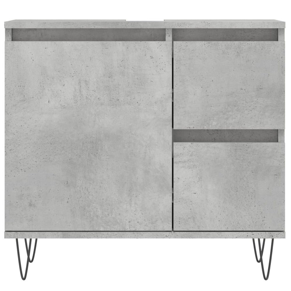 Badkamerkast 65x33x60 cm bewerkt hout betongrijs MeubelReus