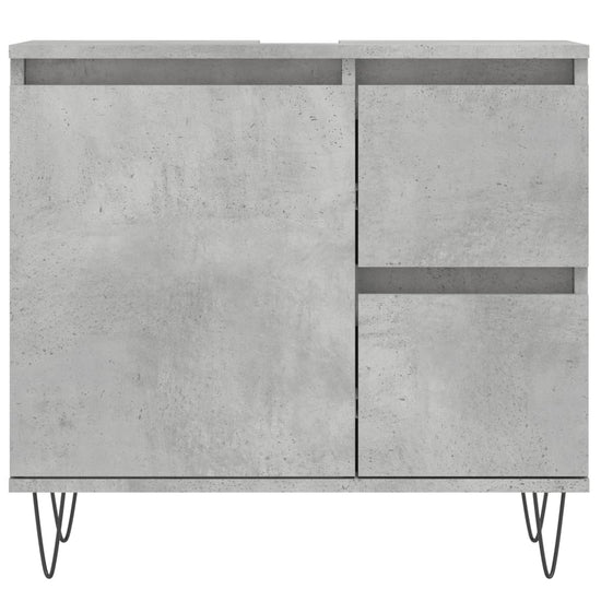 Badkamerkast 65x33x60 cm bewerkt hout betongrijs MeubelReus