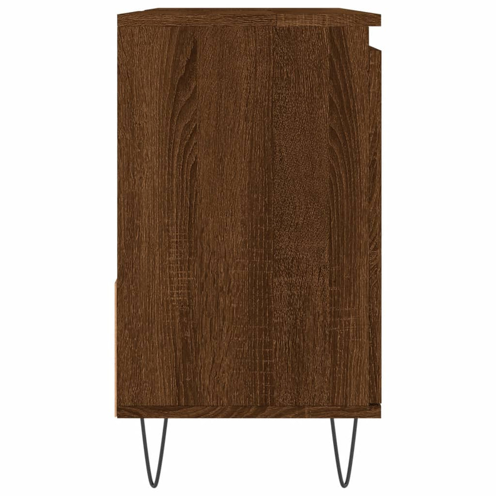 Badkamerkast 65x33x60 cm bewerkt hout bruin eikenkleur MeubelReus