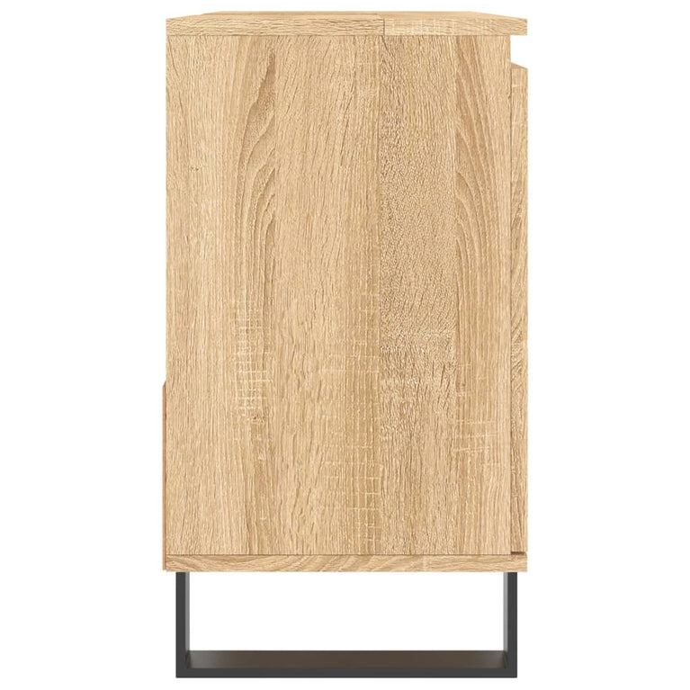 Badkamerkast 65x33x60 cm bewerkt hout sonoma eikenkleurig