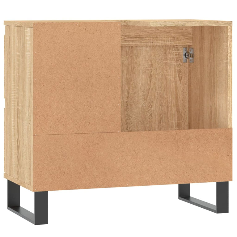 Badkamerkast 65x33x60 cm bewerkt hout sonoma eikenkleurig