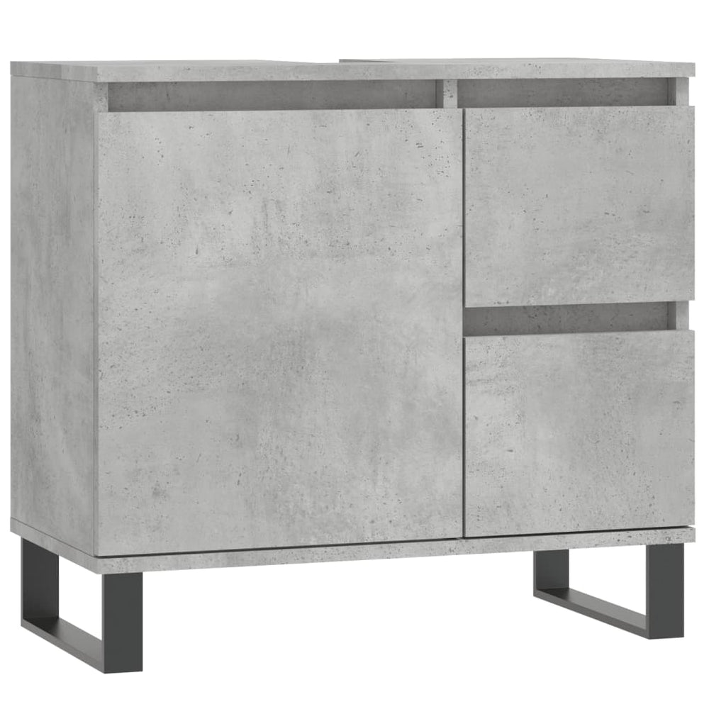 Badkamerkast 65x33x60 cm bewerkt hout betongrijs MeubelReus