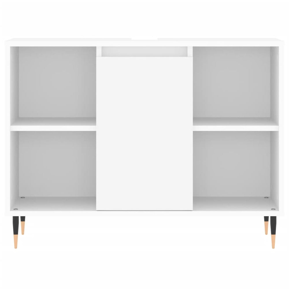 Badkamerkast 80x33x60 cm bewerkt hout wit MeubelReus