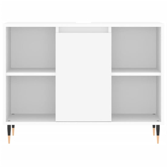 Badkamerkast 80x33x60 cm bewerkt hout wit MeubelReus