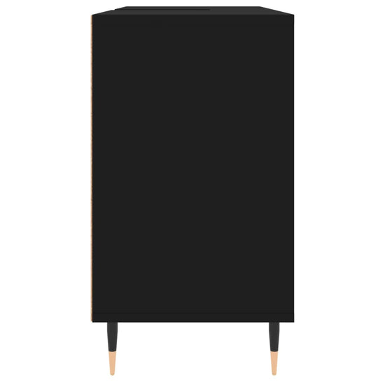 Badkamerkast 80x33x60 cm bewerkt hout zwart MeubelReus