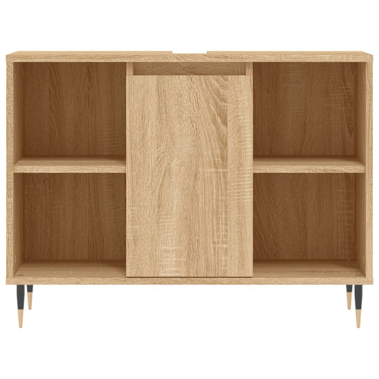 Badkamerkast 80x33x60 cm bewerkt hout sonoma eikenkleurig MeubelReus
