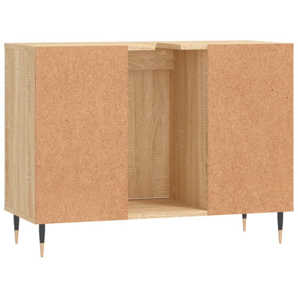Badkamerkast 80x33x60 cm bewerkt hout sonoma eikenkleurig MeubelReus
