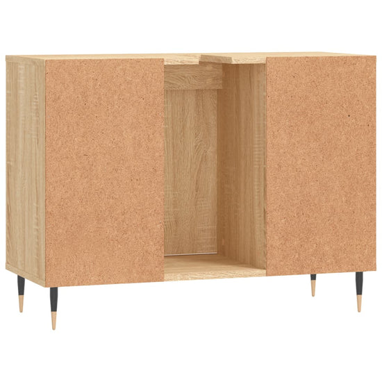 Badkamerkast 80x33x60 cm bewerkt hout sonoma eikenkleurig MeubelReus