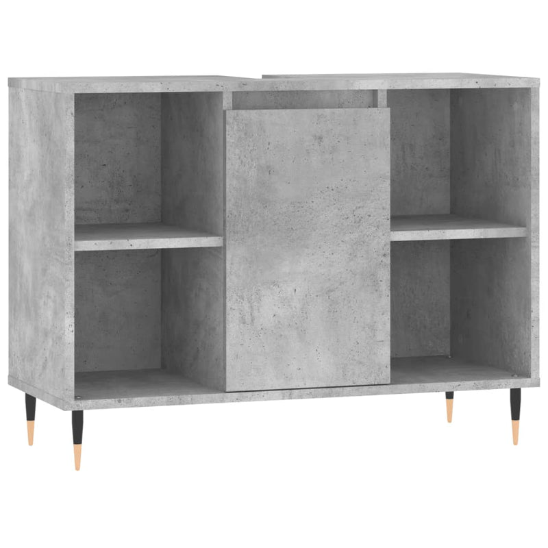 Badkamerkast 80x33x60 cm bewerkt hout betongrijs MeubelReus