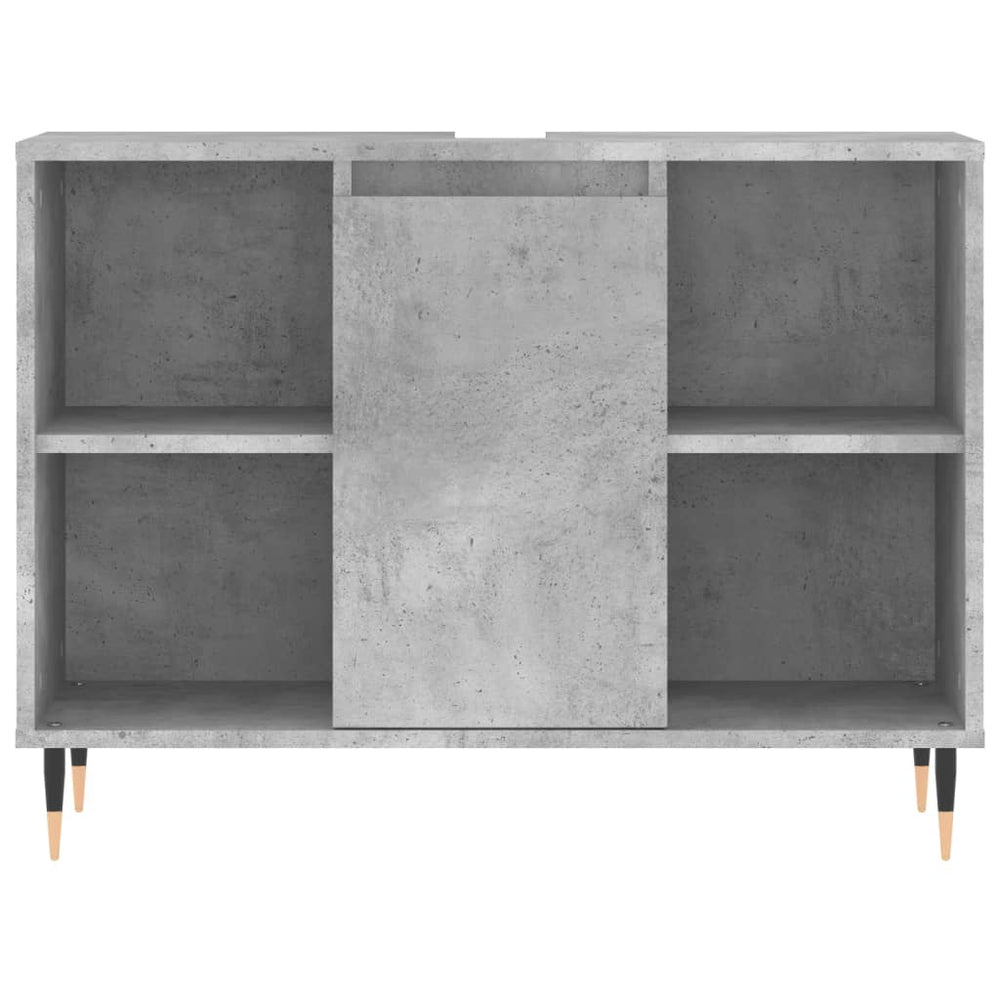 Badkamerkast 80x33x60 cm bewerkt hout betongrijs MeubelReus
