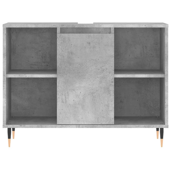 Badkamerkast 80x33x60 cm bewerkt hout betongrijs MeubelReus