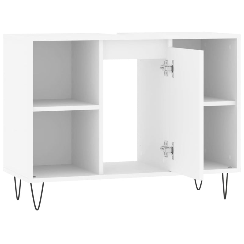 Badkamerkast 80x33x60 cm bewerkt hout wit MeubelReus