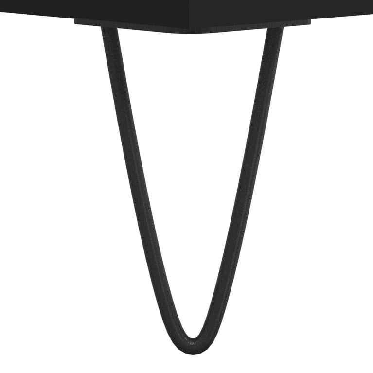 Badkamerkast 80x33x60 cm bewerkt hout zwart MeubelReus