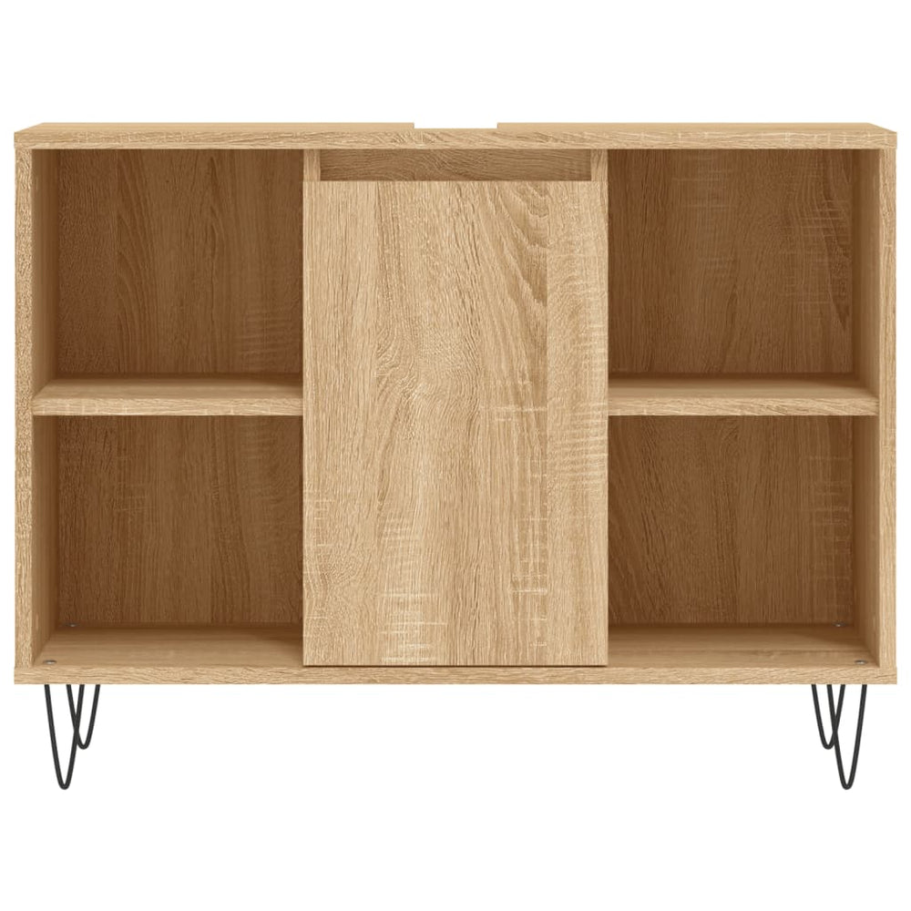 Badkamerkast 80x33x60 cm bewerkt hout sonoma eikenkleurig MeubelReus