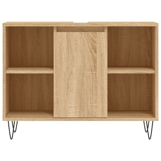 Badkamerkast 80x33x60 cm bewerkt hout sonoma eikenkleurig MeubelReus