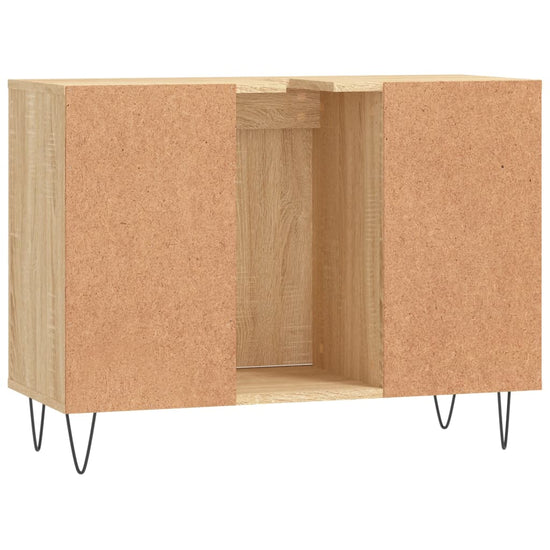Badkamerkast 80x33x60 cm bewerkt hout sonoma eikenkleurig MeubelReus